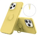 iPhone 13 Pro Liquid Silicone Case with Ring Holder