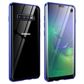 Samsung Galaxy S10 Magnetic Case with Tempered Glass - Blue