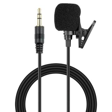 1.5m Dual-Capsule Clip-On Lavalier Microphone