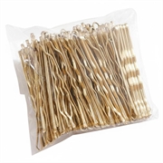 100-Piece Hairpin Set - 5cm Hairgrip Barrettes for Women - Gold