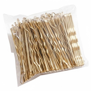 100-Piece Hairpin Set - 5cm Hairgrip Barrettes for Women - Gold