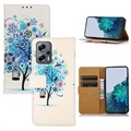 Glam Series Xiaomi Redmi Note 11T Pro/12T Pro Wallet Case - Flowering Tree / Blue