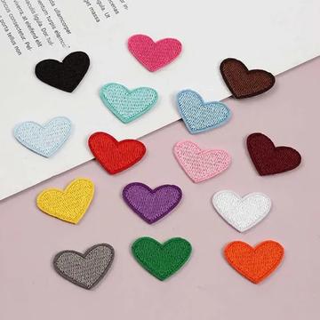 15 Pcs Colorful Heart Iron-On Patches - For Clothing & Accessories