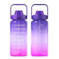 2.2L Water Bottle BPA-free Sports Drinking Bottle with Straw and Time Marker Sports Motivational Water Jug 