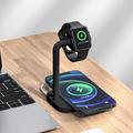 2 in 1 Magnetic Wireless Charger Desktop Wireless Fast Charging Base Stand Dock Station for Apple Watch/iPhone - Black