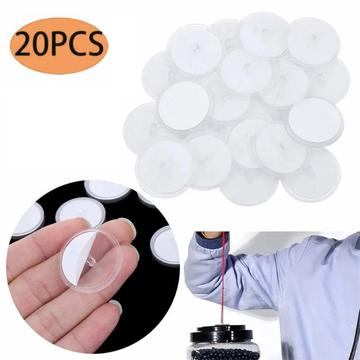20 Pcs. Self-Adhesive Ceiling and Wall Sticky Hooks - Transparent