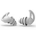 3-Layer Noise Reduction Silicone Earplugs - Light Grey