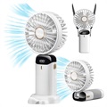3-in-1 Mini Portable Hanging Neck Cooling Fan - White