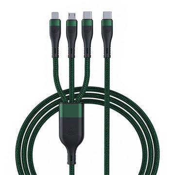 3-in-1 USB-C Charging Cable - Micro USB, USB-C and Lightning - 1.2m