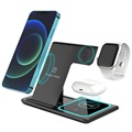 3-in-1 Portable Wireless Charging Station - Apple Watch, iPhone, AirPods - Black