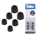 3 pairs of Ear Tips for Headphones - S/M/L - Black