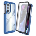 360 Protection Series Motorola Edge 30 Pro Case - Blue / Clear