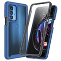 360 Protection Series Motorola Edge 20 Pro Case - Blue / Clear