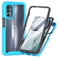 360 Protection Series Motorola Moto G62 5G Case - Baby Blue / Clear