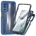 360 Protection Series Motorola Moto G62 5G Case - Dark Blue / Clear