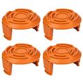 4 Pcs. Spool Caps for Worx Grass Trimmer WA6531 - ABS Plastic, 56.5x31.5mm