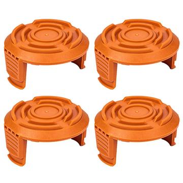 4 Pcs. Spool Caps for Worx Grass Trimmer WA6531 - ABS Plastic, 56.5x31.5mm