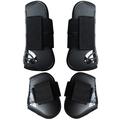 4-Piece Horse Tendon & Fetlock Boots - Size XL - Black