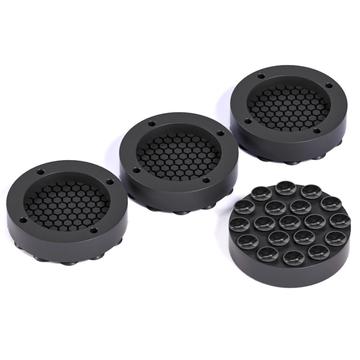 4-Piece Shock-Absorbing Pads for Washing Machines & Appliances - Black