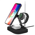 4-in-1 Foldable Magnetic Wireless Charging Station F22 (Open-Box Satisfactory) - Black