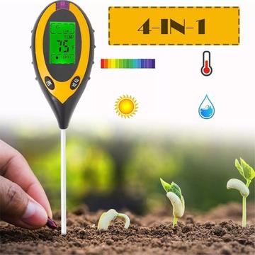 4-in-1 pH and Moisture Meter with LCD Display