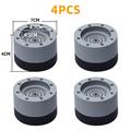 4Pcs Anti Vibration Washing Machine Foot Pads Noise Cancelling Heighten Mat for Washer and Dryer Machine - Grey