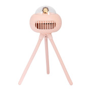 Remax UFO Stroller portable fan with 1200 mAh battery - pink