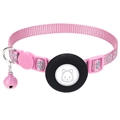 Apple AirTag Silicone Case with Reflective Pet Collar - Pink