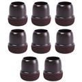 8 Pcs. Round Chair Leg Covers with Felt - S - Coffee