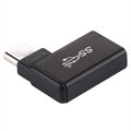 90-degree USB-C / USB 3.0 OTG Adapter - 10Gbps - Black
