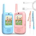A1 Kids Video Walkie Talkie with Voice Changer and Photo Sharing - 2 Pcs. - Pink / Blue