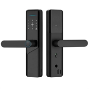 A1 Tuya WiFi Fingerprint Smart Door Lock with Dynamic Passwords and NFC - Black