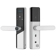 A1 Tuya WiFi Fingerprint Smart Door Lock with Dynamic Passwords and NFC - Silver