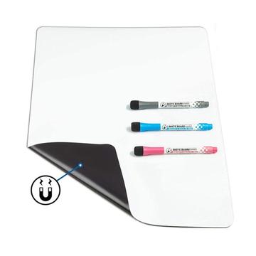 A4 Magnetic PET Whiteboard Sheet with 3 Markers & Eraser