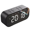 AEC BT501 Bluetooth Speaker with LED Alarm Clock - Black