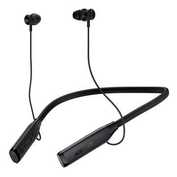 Acefast N7 Bluetooth Neckband Headphones with LED Display, Bass Boost - Black