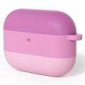 AirPods Pro 3 Gradient Shockproof Silicone Case with Carabiner - Pink