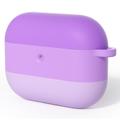 AirPods Pro 3 Gradient Shockproof Silicone Case with Carabiner - Purple