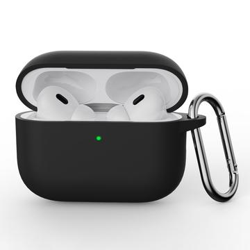 AirPods Pro 3 Silicone Case with Carabiner - Black