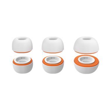 AirPods Pro/Pro 2 AhaStyle WG181 Replacement Ear Tips - 3 Pairs - White / Orange