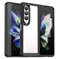 Anti-Shock Samsung Galaxy Z Fold4 Hybrid Case - Black / Clear