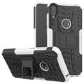 Asus Zenfone Max Pro (M1) Anti-Slip Hybrid Case with Kickstand - Black / White