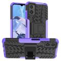 Anti-Slip Motorola Moto E22 E22i Hybrid Case with Stand - Purple / Black