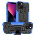 Anti-Slip iPhone 14 Plus Hybrid Case with Stand - Blue / Black