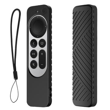 Apple TV 4K Siri Remote (3rd Gen.) Protective Silicone Case with Lanyard - Black