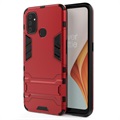 Armor Series OnePlus Nord N100 Hybrid Case with Kickstand - Red