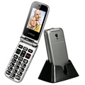 Artfone G3 Senior Flip Phone - 3G, Dual SIM, SOS - Grey