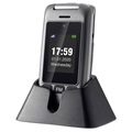 Artfone G6 Senior Flip Phone - 4G, Dual display, SOS - Grey