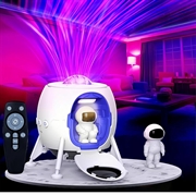 Astronaut Space Landing Starry Sky Nebula Projection Lamp - Bedroom Atmosphere Night Light (Open-Box Satisfactory)