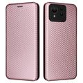 Asus Zenfone 11 Ultra Flip Case - Carbon Fiber - Rose Gold